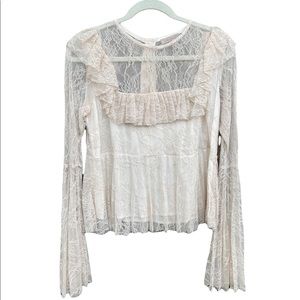Lace Bell Sleeve Top